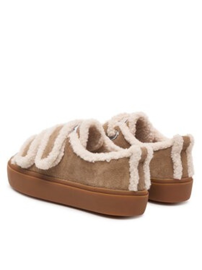 Inuikii Sneakersy Shearling Low Velcro 1001.001.0231 Beżowy