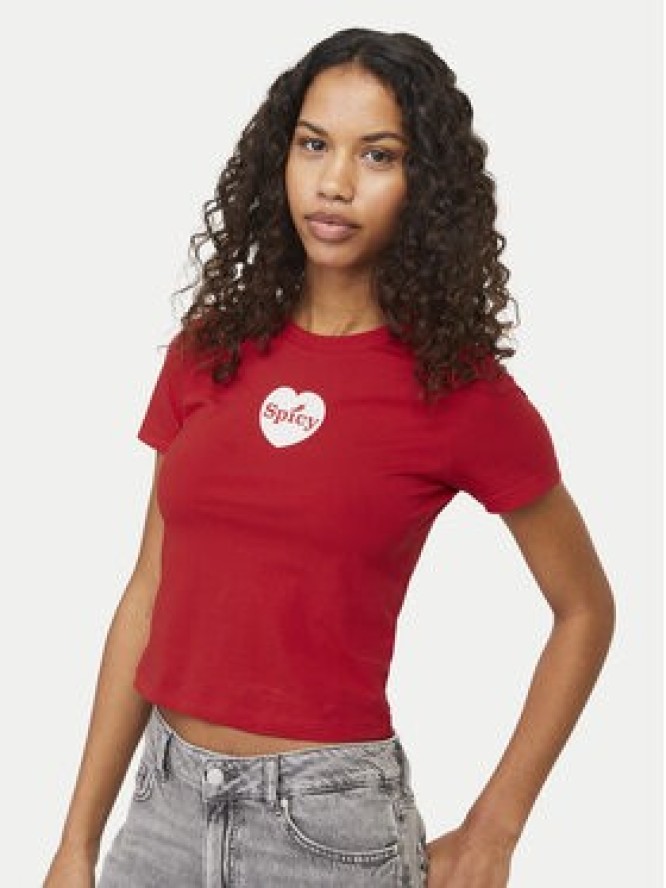 JJXX T-Shirt Gigi 12277657 Czerwony Stretch Fit