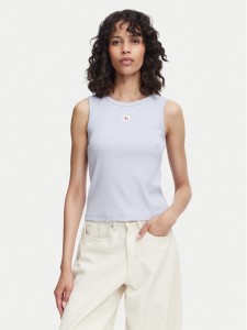 Calvin Klein Jeans Top LV047C201G Niebieski jasny Slim Fit