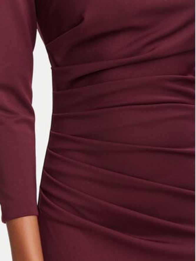Rinascimento Sukienka koktajlowa CFC0130327003 Bordowy Slim Fit