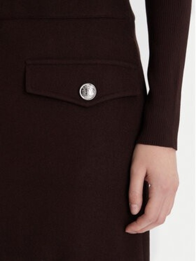 Morgan Sukienka dzianinowa 242-REGOYA Brązowy Slim Fit