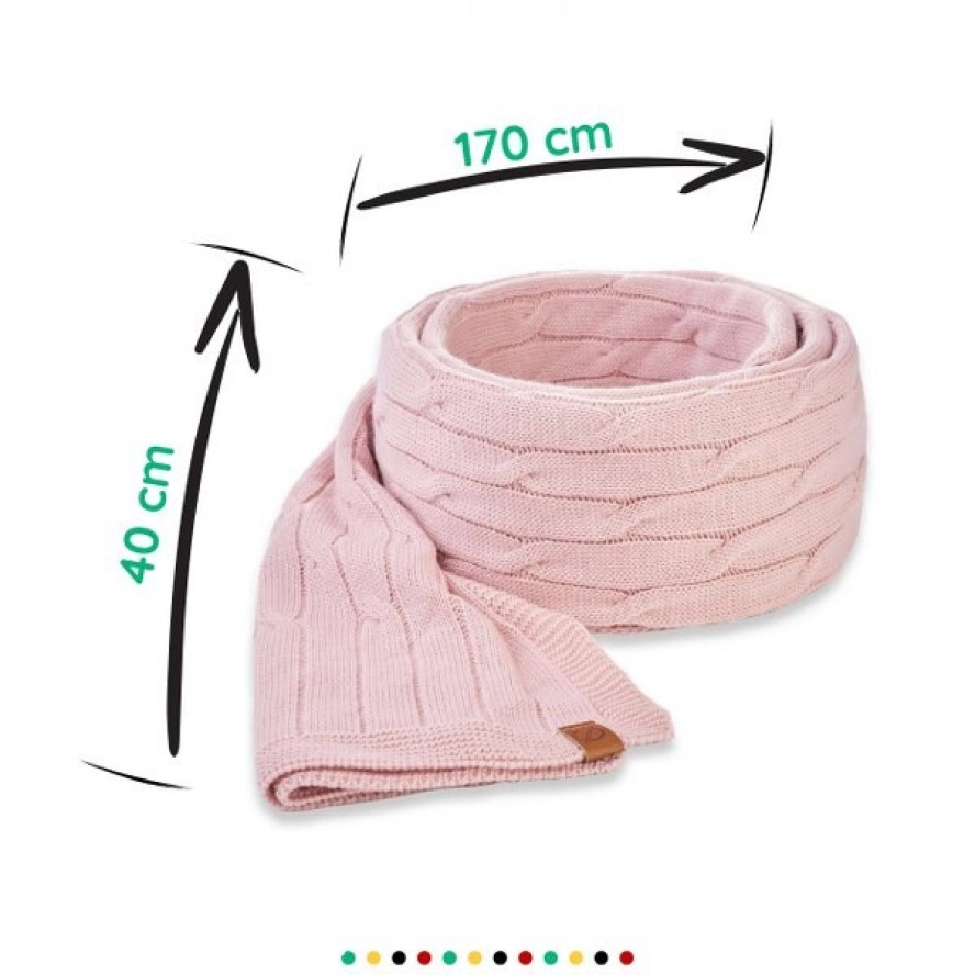 Szalik damski na zimę Brødrene s10 113 pudrowy