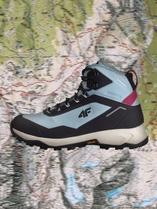 4F Wysokie buty trekkingowe ICE CRACKER z izolacją Primaloft damskie - niebieskie 38