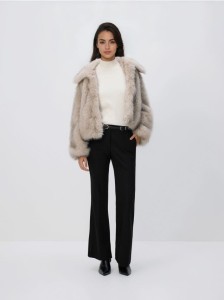 Spodnie z paskiem - czarny