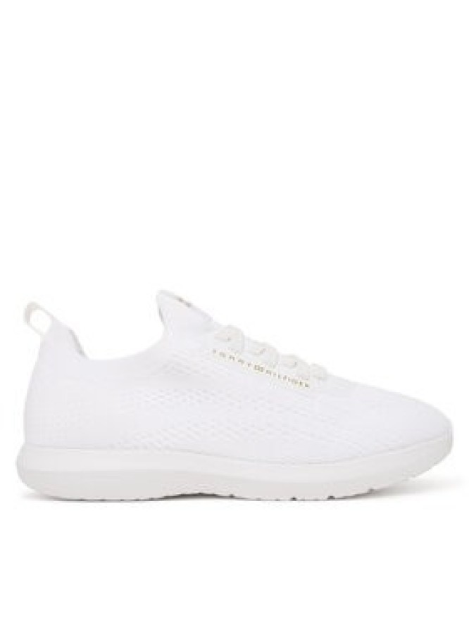Tommy Hilfiger Sneakersy Knit Extralight Runner FW0FW09112 Biały