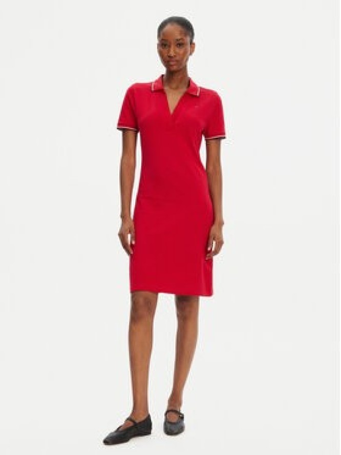 Tommy Hilfiger Sukienka codzienna 1985 WW0WW45740 Czerwony Slim Fit