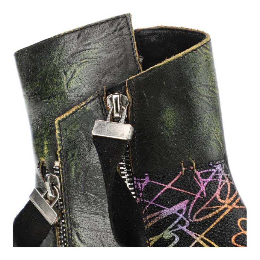 Zielone Botki Maciejka Modne Obuwie Damskie