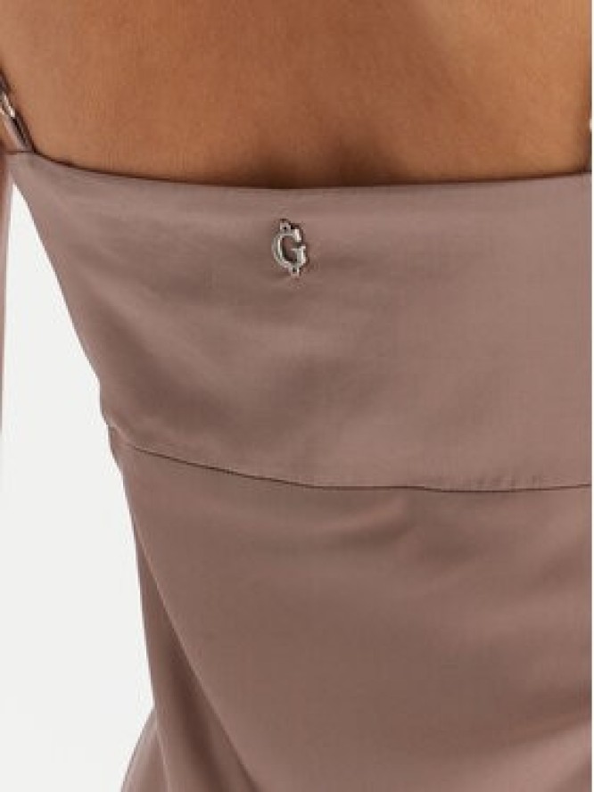 Guess Sukienka wieczorowa W5YK35 WHEZ2 Beżowy Slim Fit