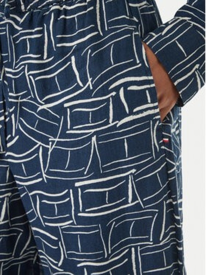 Tommy Hilfiger Spodnie materiałowe WW0WW48970 Granatowy Wide Leg