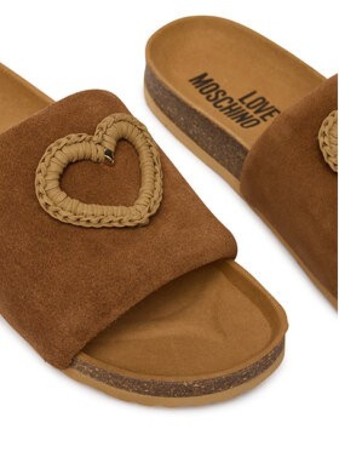 LOVE MOSCHINO Klapki JA28363G0OIG5200 Brązowy