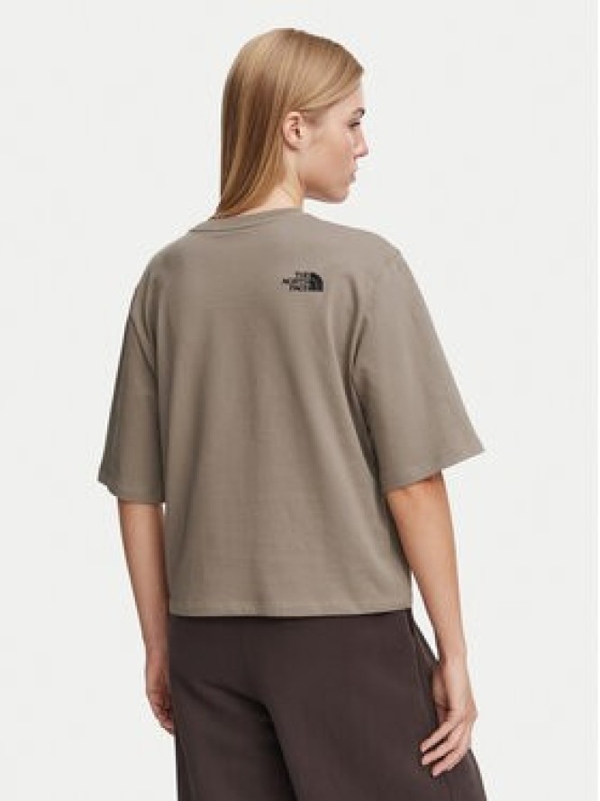 The North Face T-Shirt NF0A8JAP Beżowy ciemny Boxy Fit