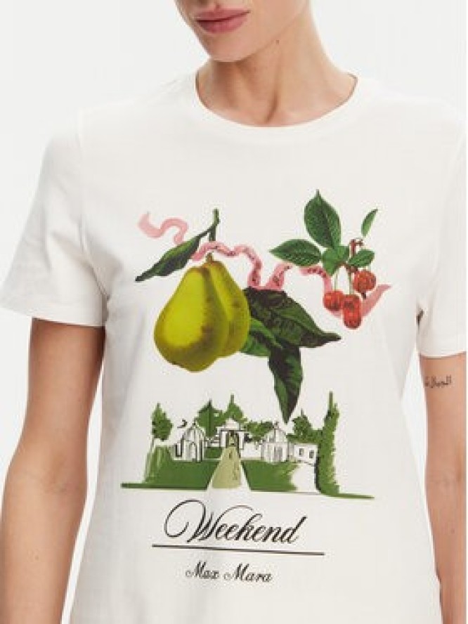 Weekend Max Mara T-Shirt Teiera 2515971052 Biały Regular Fit