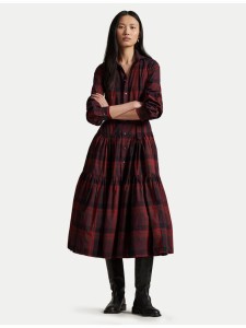 Polo Ralph Lauren Sukienka koszulowa 211A13260001 Bordowy Regular Fit