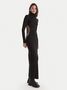 Patrizia Pepe Sukienka wieczorowa 2A2968 J338 Czarny Regular Fit