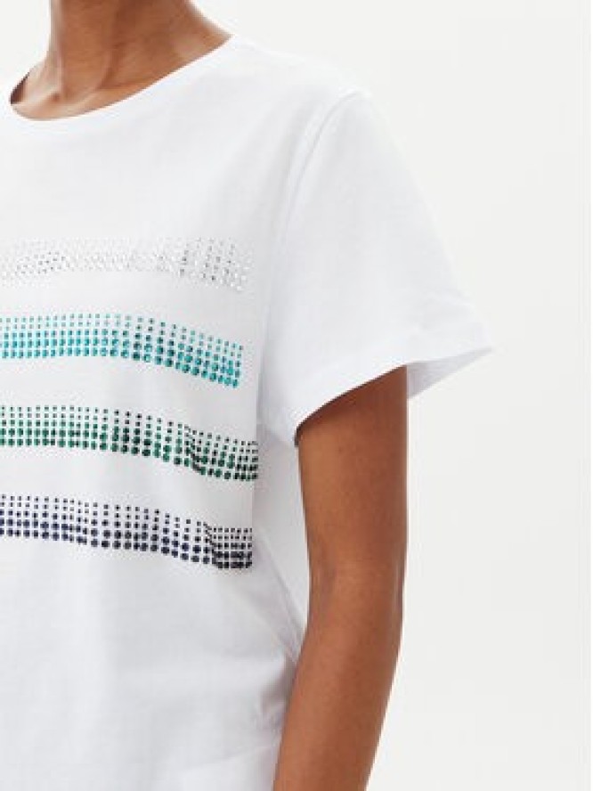 Marella T-Shirt Foglia 2515971042 Biały Regular Fit