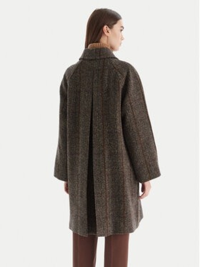 Weekend Max Mara Płaszcz wełniany Pitone 2525016112 Brązowy Regular Fit