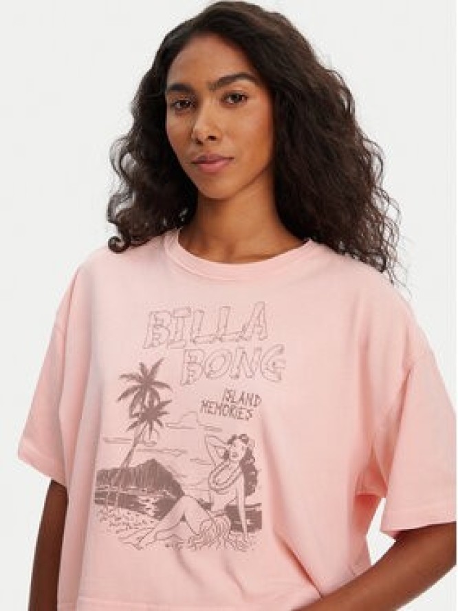 Billabong T-Shirt Island Memories EBJZT00427 Koralowy Oversize