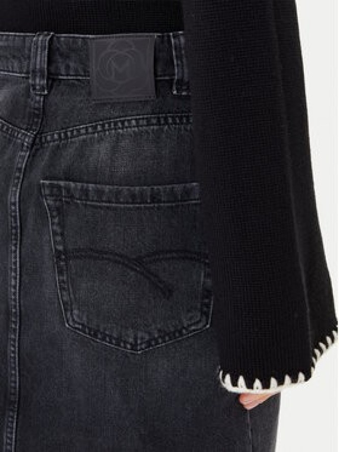 Marella Spódnica jeansowa 2523106054200 Czarny Regular Fit