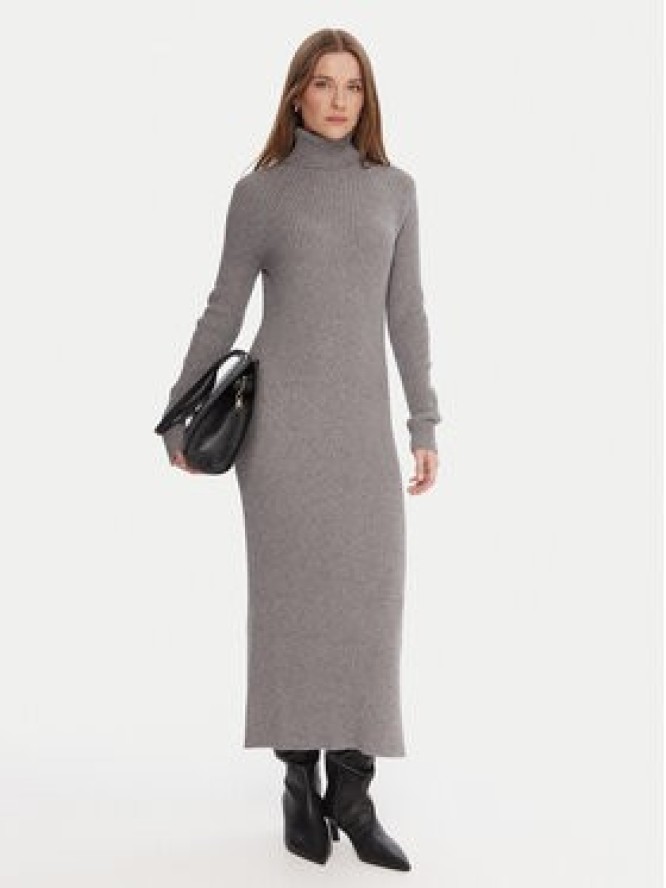 Kontatto Sukienka dzianinowa 3M0853C Szary Regular Fit