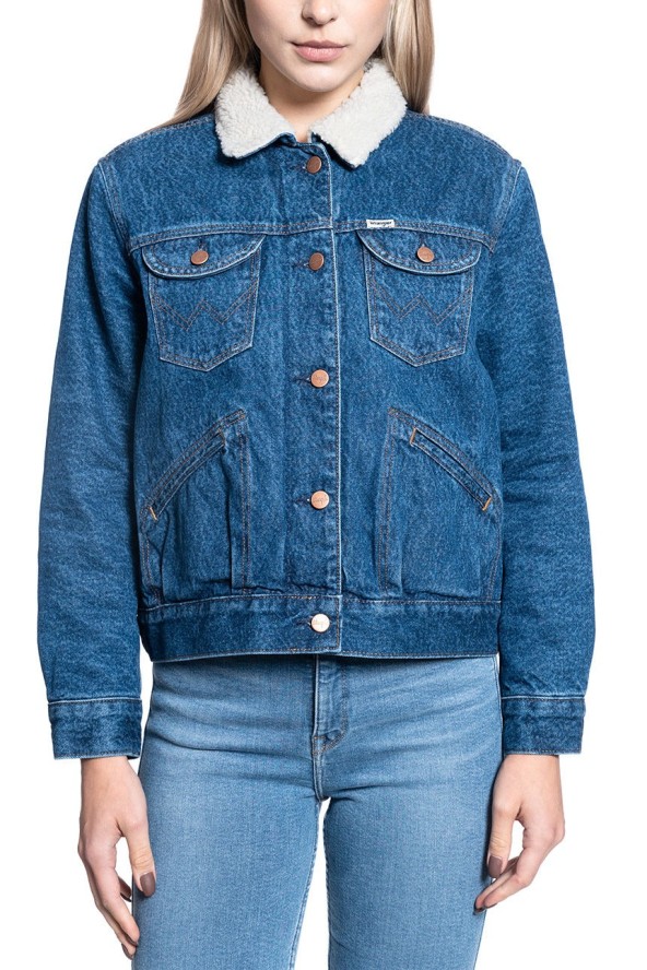 KURTKA DAMSKA WRANGLER SHERPA FRIENDS JACKE PEBBLE SAND W432MCX2A 112128837