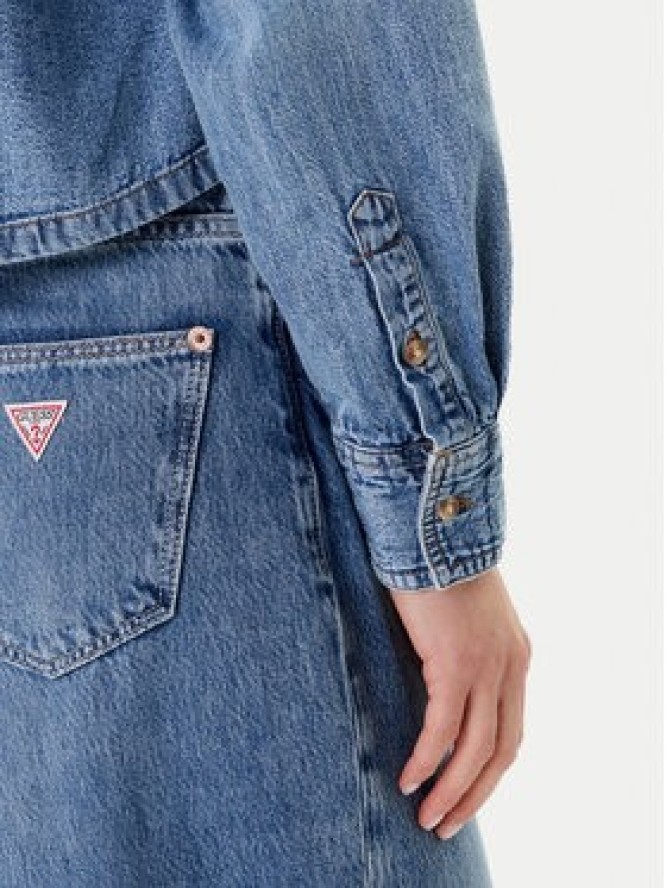 Guess Jeans Koszula W5YH0D D5M86 Niebieski Regular Fit