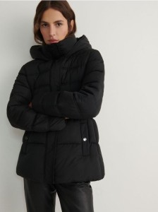Taliowana kurtka - czarny