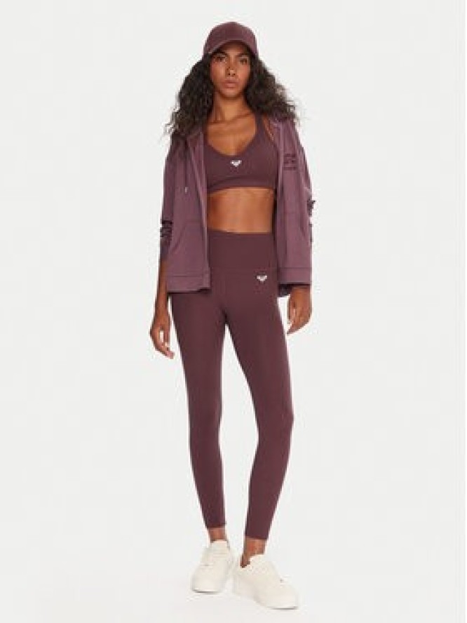 Roxy Legginsy Heart Into It Ankle ERJNP03690 Fioletowy Slim Fit