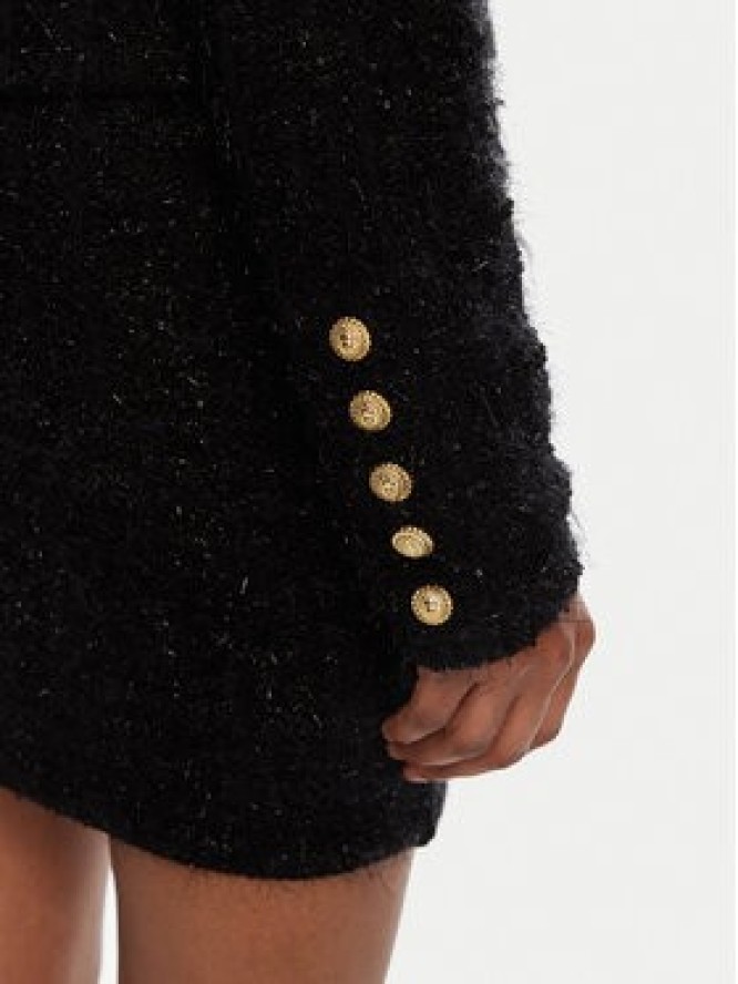 Balmain Kardigan DF1SK249KG43 Czarny Regular Fit