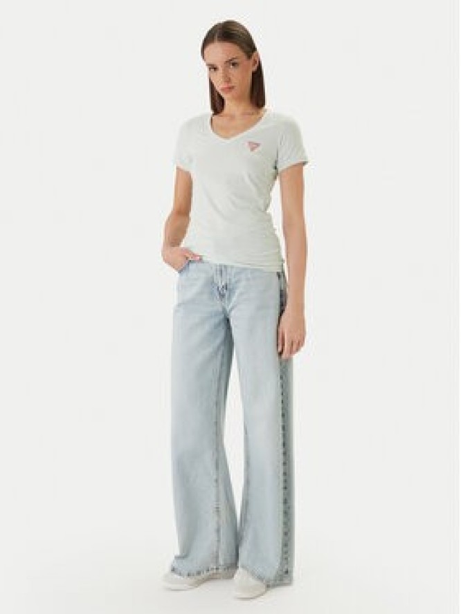 Guess T-Shirt W2YI45 J1314 Zielony Slim Fit