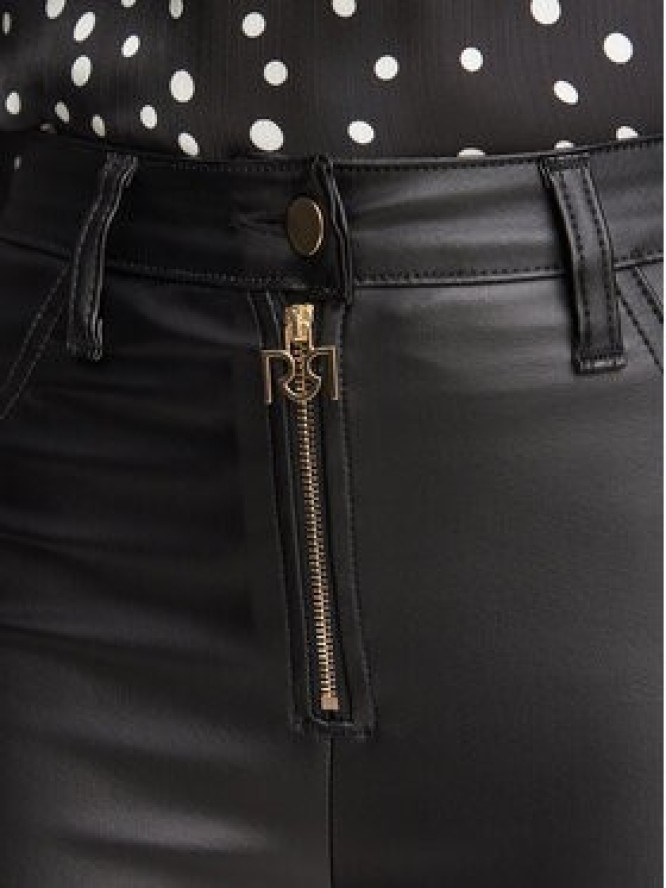 Rinascimento Spodnie z imitacji skóry CFC0130092003 Czarny Slim Fit