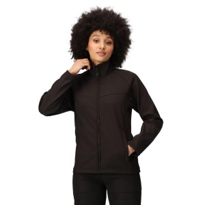 Damska kurtka wiatroodporna Softshell (Czarny czarny)