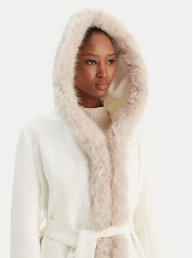 Rinascimento Płaszcz zimowy CFC0126714003 Écru Regular Fit