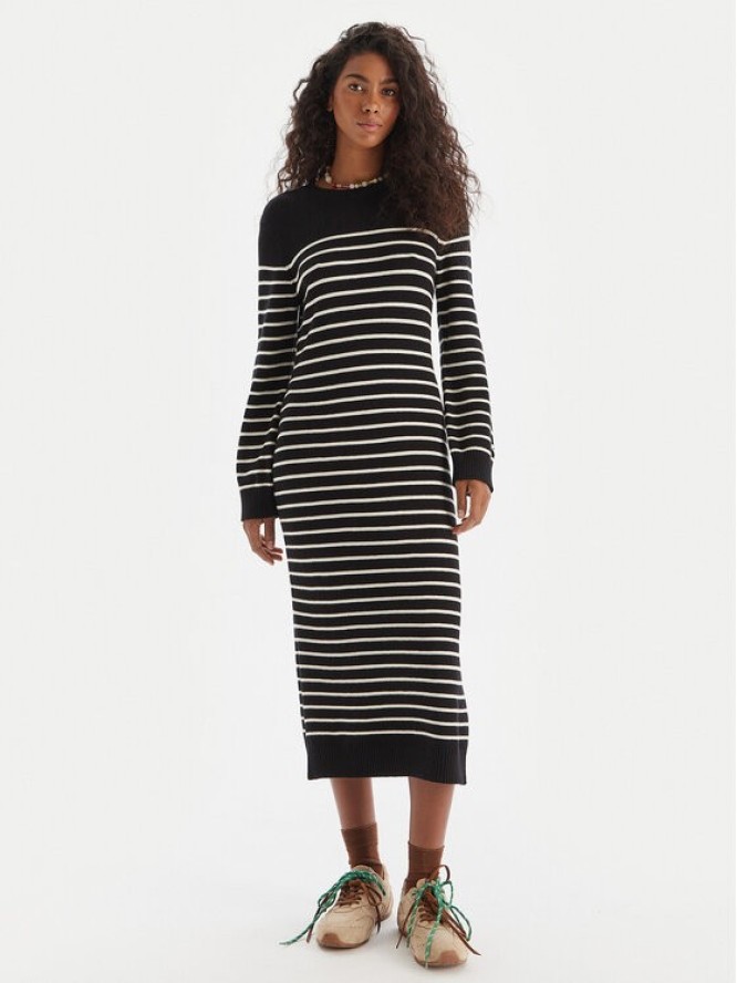 Roxy Sukienka dzianinowa Cool Waves SD ERJKD03536 Czarny Regular Fit