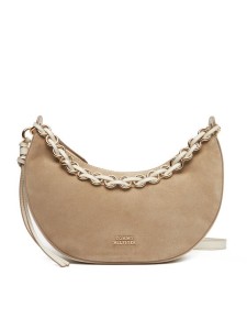 Tommy Hilfiger Torebka Moon Leather Crossover Suede AW0AW17537 Beżowy