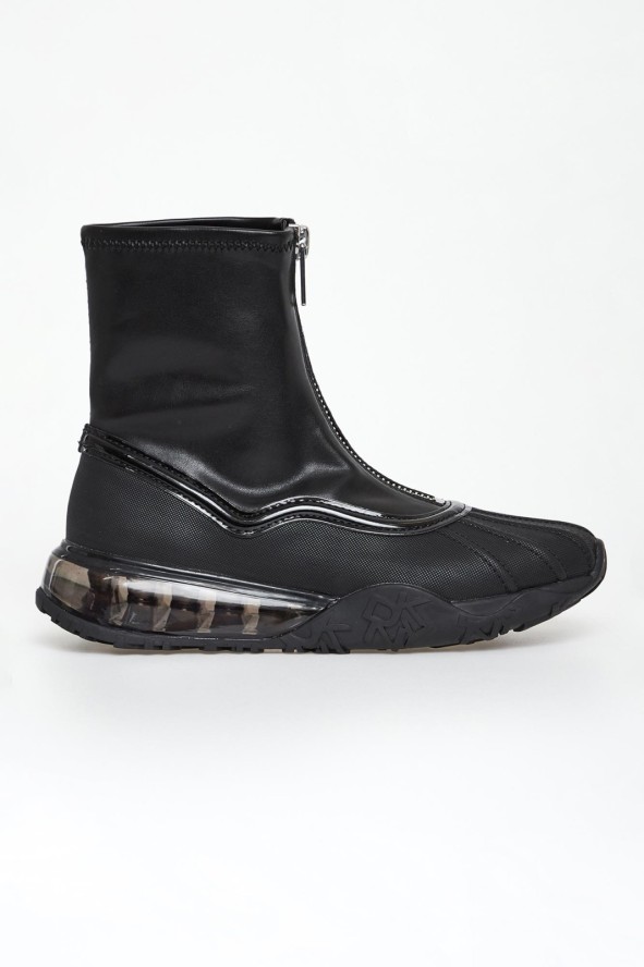 Botki damskie wysoką cholewką DKNY