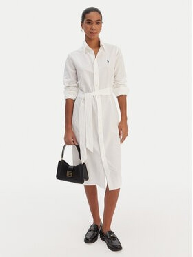 Polo Ralph Lauren Sukienka koszulowa 211B18781001 Biały Regular Fit
