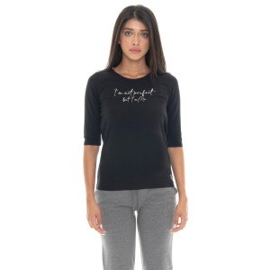 Koszulka Leone 1947 Braid Damen z 3/4-Ęrmeln aus Stretch-Baumwolle