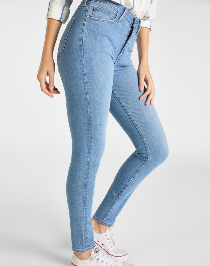 SPODNIE DAMSKIE LEE SCARLETT HIGH LIGHT FLORIN L626MOHR 112114288