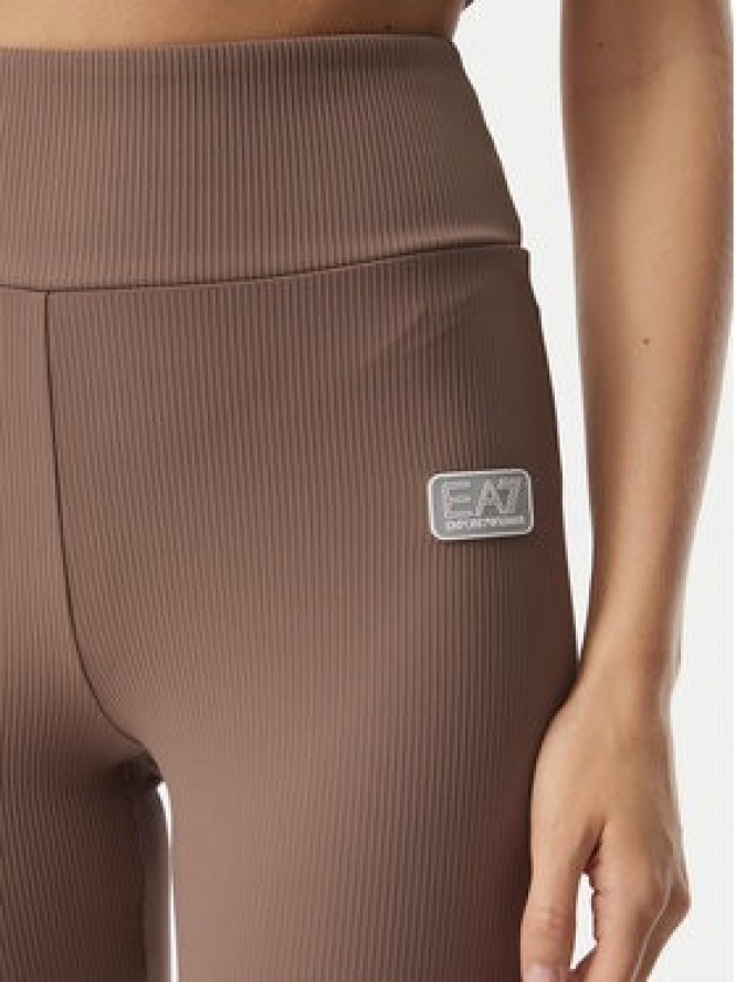 EA7 Emporio Armani Legginsy 7W001338 AF15721 U6041 Brązowy Slim Fit