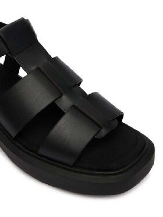 Calvin Klein Sandały Chunky Sandal Fisherm Lth HW0HW02904 Czarny