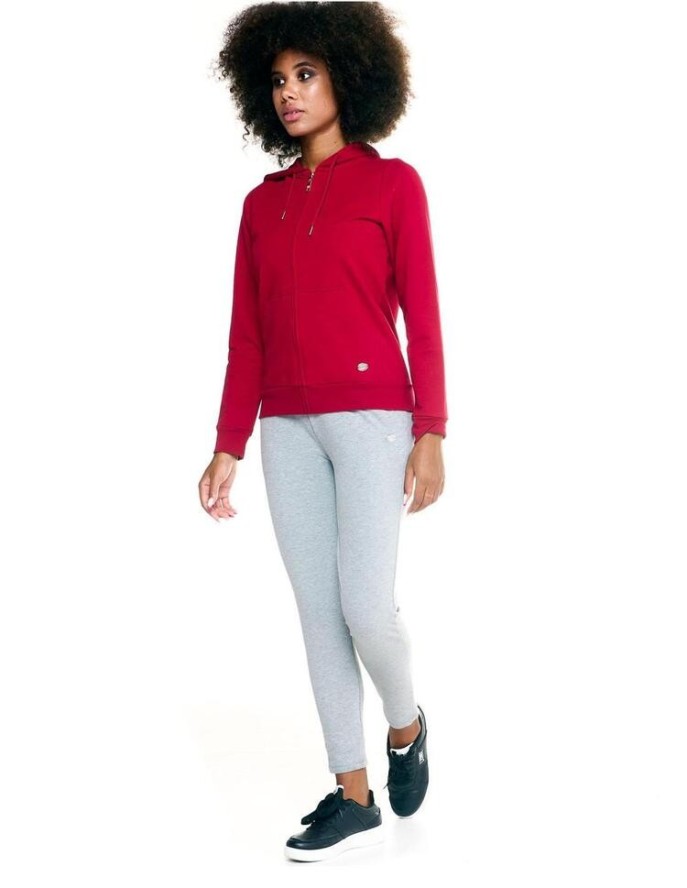 Damska bluza Leone z kapturem Basic zapinanym na zamek na całej długości