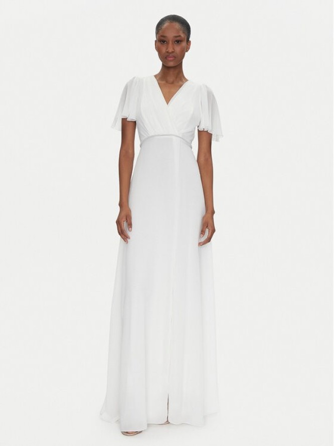 Rinascimento Sukienka wieczorowa CFC0122466003 Biały Regular Fit