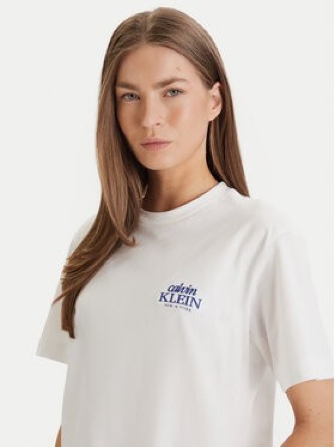 Calvin Klein Jeans T-Shirt LV047F801G Biały Boxy Fit