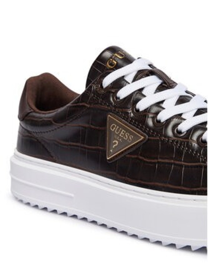 Guess Sneakersy FLFD15 PEL12 Brązowy