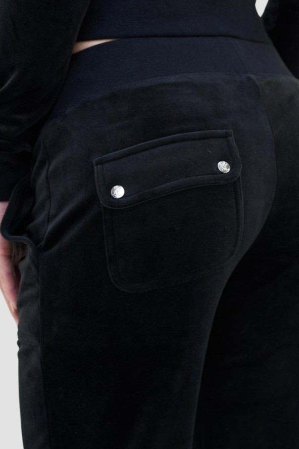 JUICY COUTURE Czarne spodnie dresowe damskie Layla Low Rise, Rozmiar XS