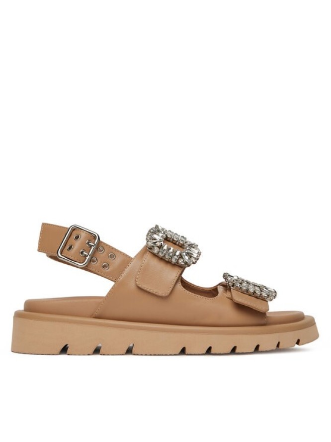 Eva Minge Sandały SNOWDROP-I75-563 Beżowy