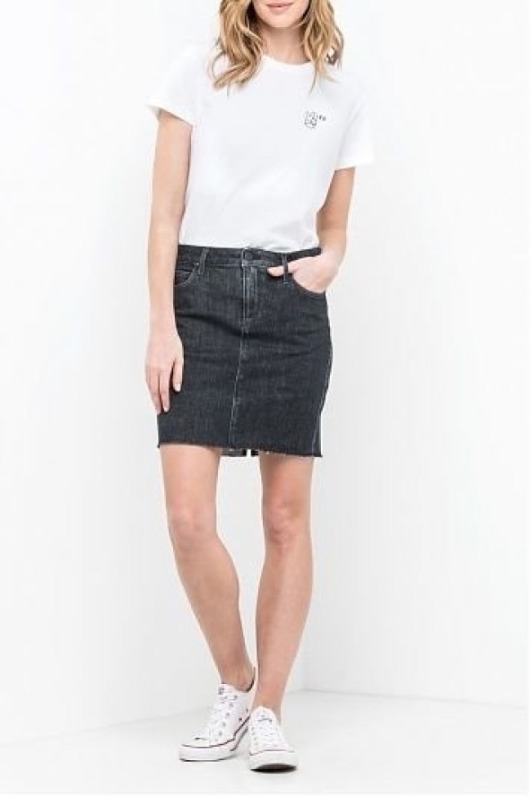 LEE Skirt AV DAMSKA SPÓDNICA JEANSOWA BLACK STONE L38JRGAV 112108233