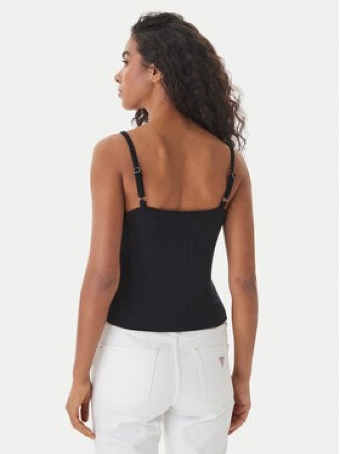 Guess Jeans Top W6GPB5 KG372 Czarny Regular Fit