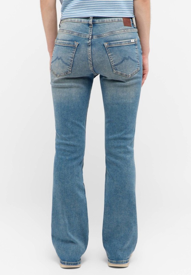 Damskie Spodnie Jeansowe Mustang Style Shelby Slim Boot Denim Blue 1016202 5000 421