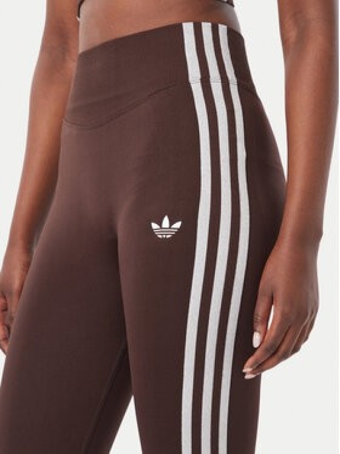 adidas Legginsy Essentials 3-Stripes Seamless Tights KZ4101 Brązowy Slim Fit
